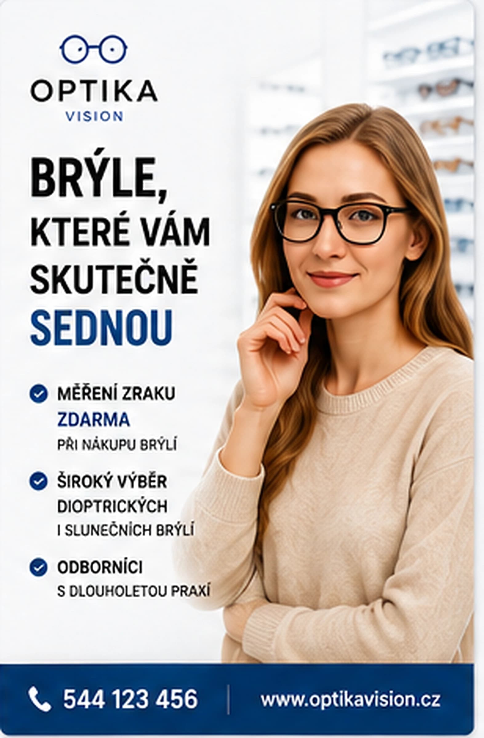 Ukázka letáku pro oční optiku
